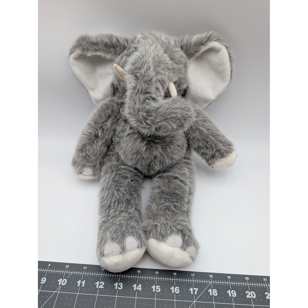 Build A Bear Elephant Gray Plush Stuffed Animal Floppy Safari 16 Inch